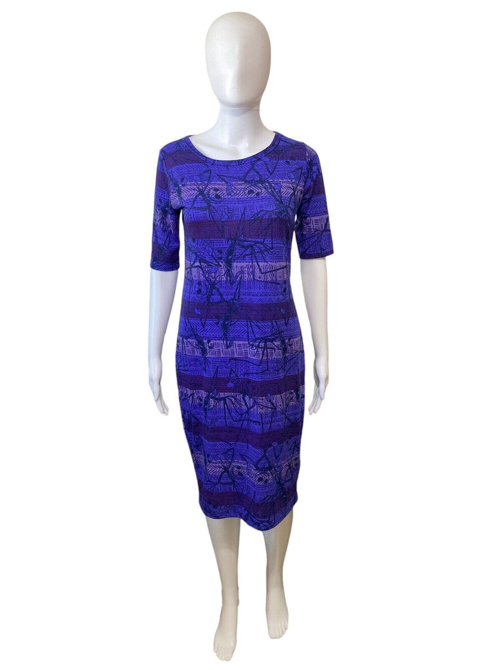 Purple Jack Skellington Nightmare Before Christmas Lularoe Julia Dress Size S